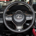For Lexus ES250 ES300h GS200 GS300h GS450h RX200t LX570 Hand-Stitched Black Leather Non-Slip Car Steering wheel Cover style 3