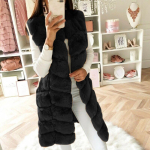 Naiste Vest Mantlid Soojad Mantlid Vestid Talvised Kunstkarusnahad Naiste Mantlid Jakk Gilet Vest M must