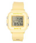 Casio Baby-G digitaalne kollase vaigust rihmaga kvartsk&auml;ekell BGD-10KH-9 100M naistele kollane