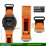 Spordist nailonist k&auml;ekella rihm meestele Casio G-shock GM-5600 Dw5600 gw-m5610 Gw-b5600 GA2100 GM2100 jaoks L&otilde;uendkella rihm Metalladapter 16mm orange