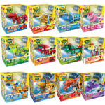 12 tk/komplekt Min Gogo Dino Deformatsioonirobot Dinosaurusm&auml;nguasjaks Tegevuskujud Muunduv auto Lennuk Mootorpaat Kraana m&auml;nguasjad blue