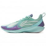 Li Ning Speed 2V2 Basketball Shoes Men's Low top Floating Green Sky Blue ABPV003-7 45