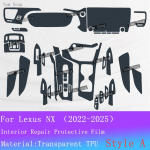 For Lexus NX Full set interior Film Navigation screen Anti-scratch Sticker Gear Panel TPU Transparent Wrap Cover Protection Film For LHD