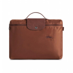 Longchamp Le Pliage Green 37 Kl&otilde;ps-t&otilde;mblukuga Sulgemine Taaskasutatud L&otilde;uend Nahkdetailidega K&auml;ekott Aktikott Meeste kotid Pruun 2182919504 Brown