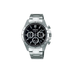 SEIKO kvartsliigutusega roostevabast terasest rihmaga k&auml;ekell Meeste kellad Must sihverplaat SBTR013 Black Dial