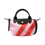 Longchamp Le Pliage Reguleeritav Eemaldatav &Otilde;larihm Nahkdetailidega &Otilde;lakott Crossbody T&ouml;&ouml;kotit&auml;is Kott Naiste k&auml;ekotid Roosa Punane 1500HDC598 Pink/Red