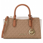 Michael Kors Mk Arden Monogrammimustriga kunstnahast kandekott V&auml;ike naiste kandekott Kameel Kreemjas 35S6G4XM5B-260 Basic Set (Bag+Dust Bag)