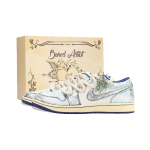 Jordan Air Jordan 1 Jiangjin Moon, Ostukott Kulumiskindel Madal Kaelus Vintaaž Korvpallijalatsid Unisex Valge Roheline 553558-147(Team1335-) 40