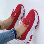 Paeladega platvormkingad naistele Vabaaja mugavad hingavad tossud Moodsad tennised Zapatillas Mujer Chaussure Femme 35 arbuusipunane v&auml;rv