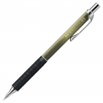 Pentel Orenz Mehaaniline Metall Piiratud Khaki Pliiats, K&auml;epide, V&auml;ljaanne, 0,5 mm, Roheline, XPP1505G2-L4