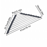 K&ouml;&ouml;givalamu veefiltri raam Kokkupandav kolmnurkne valamu hoiurest roostevabast terasest &auml;ravoolurest kausside ja s&ouml;&ouml;gipulkade jaoks