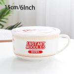 800/1100ml Rameni kauss Korea stiilis keraamiline kiirnuudlite kauss &Uuml;li&otilde;pilaste &uuml;hiselamu Puuviljasalati nuudlid supis Lekkekindel kauss white
