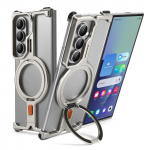 Oatsbasf Magnetiline Metallist Telefoni&uuml;mbris Samsung Galaxy Z Fold 7 jaoks koos S&otilde;rmus-jalaga 360&deg; P&ouml;&ouml;ratav &Uuml;li&otilde;huke Raamita P&otilde;rutuskindel Galaxy Z Fold7