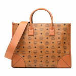MCM naiste suur kott, klassikaline Visetos monogrammiga k&auml;ekott &otilde;larihmaga igap&auml;evaseks t&ouml;&ouml;les&otilde;iduks, reisimiseks, ostlemiseks MWTCSBO02CO001 Basic Set (Bag+Dust Bag)