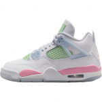 Jordan Air Jordan 4 poolk&otilde;rged laste korvpallijalatsid Valge/Roosa/Roheline Unisex IB7068-100 37.5