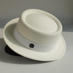 Prantsuse seakotletik&uuml;bar meestele Vintage fedora M&uuml;ts naisele t&uuml;rkiissinine fedora m&uuml;ts lame nokk Viltk&uuml;barad Panama H&auml;rrad naised Kirikujazz M&uuml;ts 56-58 gray