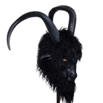 Loom Kitsekiir Cosplay Kurja Musta Phillipi Kitse Suurte Sarvedega Latekskiiver Halloweeni Karnevali Kost&uuml;&uuml;mi Rekvisiidid