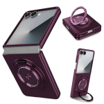 Luksuslik magnetiline 360&deg; p&ouml;&ouml;ratava metallist alusega &uuml;mbris Samsung Galaxy Z Flip 7 FE 6 5 4 3 jaoks, juhtmevaba laadimise toega, matt kaitsekate Galaxy Z Flip7 FE bordoo