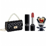 DIOR Parf&uuml;&uuml;m #720 3,5g sametine pidulik &uuml;likond + Gypsophila roosikimp + p&auml;rlk&auml;sikott sinine