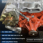 T&auml;pne veepumba kronstein generaatori LWP kronsteini komplekt 551411 jaoks SBC 350 305 327 383 5.0L 5.7L V8 551411 nagu n&auml;idatud v&auml;rv