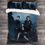 Teleri tekkikott padjap&uuml;&uuml;r The Vampire Diaries voodipesukomplekt t&auml;iskasvanud poiss t&uuml;druk magamistoa kaunistus laste kingitus &uuml;hekohaline kahekohaline suurus 135x200cm