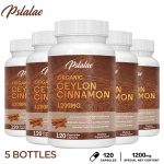 Pslalae mahe Tseiloni kaneeli kapslid, 1200 mg, Tseiloni kaneeli ekstrakt, Sobib t&auml;iskasvanutele 120*5