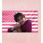 Conrad Fisher Smoke Flag Suvi, mil ma sain ilusaks Seinavaip Esteetika &Uuml;hiselamu B&auml;nner Meeleolukas Paha Poiss F&auml;nnikunst Tsitp Conrad Seinakate 120cmX180cm pink