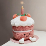 Kawaii naeratusega koogikujulised pehmed m&auml;nguasjad, t&auml;idisega magustoidunukud k&uuml;&uuml;nla, kirsiga, s&uuml;nnip&auml;eva, j&otilde;ulukingitus lastele, kaisutatav, kodupeo kaunistus
