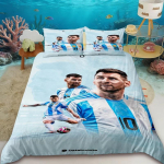 Peen tekikottide komplekt Jalgpall M-Messi Voodipesukomplekt Noortele Lastele T&uuml;drukutele Poistele Luksuslik S&uuml;nnip&auml;evakingitus Magamistoa Dekoratsioon 2/3osaline komplekt 140x200cm