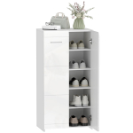 K&otilde;rgl&auml;ikega kingakapp, kingade hoiustamine reguleeritavate riiulitega esikusse, sissep&auml;&auml;su juurde, ruumi 10 paarile, valge 55 x 36 x 108 cm