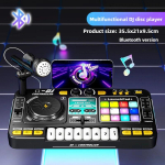 Laste DJ-kontroller Muusikam&auml;nguasja mikser mikrofoniga LED-valgustusega Elektrooniline muusikam&auml;ng DJ-plaadim&auml;ngija lastele S&uuml;nnip&auml;evakingitused gray