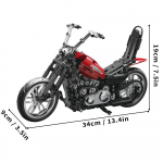 Harley-Davidson Fat Boy Mootorratta Ehituskomplekt T&auml;iskasvanutele Vintaažmootorratta Mudel M&auml;nguasi Kingitus Sarnane Legoed 10296 ja Nifeliziga