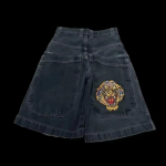 GLYDE Y2K Kotid L&uuml;hikesed P&uuml;ksid Gooti Ameerika Tasku Tr&uuml;kiga Denim Spordip&uuml;ksid 2000ndad Vintage Streetwear Hip Hop Mehed Naised Korvpallip&uuml;ksid M