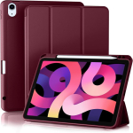 iPad Air 11-tollise korpuse jaoks M4 M3 M2 2024 2025 2026 iPad Air 5 5. 4. p&otilde;lvkonna 10.9 2022 2020 Pliiatsihoidjaga Kate (Wine Red,iPad Air 4 Air 5) veinipunane v&auml;rv