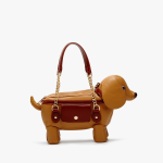 T&ouml;&ouml;les&otilde;idu mitmeotstarbeline v&auml;ike ja suur suurus taksikoeraga k&auml;ekott, k&otilde;rgekvaliteediline vabaaja &uuml;he&otilde;la crossbody kott style 4 pruun
