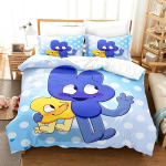 BFDI Inanimate Insanity Tekikott Padjap&uuml;&uuml;r Voodipesu Komplekt T&auml;iskasvanud Poisid T&uuml;drukud Magamistoa Kaunistus Kingitus &Uuml;he- v&otilde;i Kahekohaline Suur Suurus 135x200cm blue