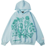 Aelfric Eden Meeste Graafiline &Uuml;le suurusega Huppar Multikategelase Prindiga Streetwear Vabaaja Hupparid y2k Huppar XL roosa