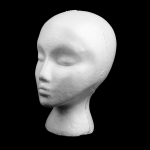 Naiste vahtpol&uuml;st&uuml;rool peaga mudel prillid juuksed parukas mannekeeni alus mannekeen - valge 28 x 18 x 10.8cm valge