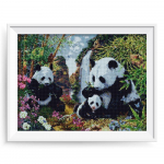 HUACAN Teemanttikandid Loomad Panda pilt kividest Teemantmaal Ristpistes T&auml;is&uuml;mmargused mosaiigikomplektid 20*30 cm
