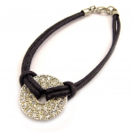 Les Tr&eacute;sors De Lily [D7762] - Bracelet Cr&eacute;ateur 'Zen' Blanc Noir must