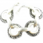 Dolce Vita [F9549] - Bracelet Cr&eacute;ateur 'Nora' gris argent&eacute; hall
