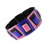 NOA [H8346] - Bracelet Cr&eacute;ateur 'Nora' rose bleu sinine
