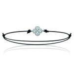 Les Tr&eacute;sors De Lily [K5175] - h&otilde;bedane k&auml;ev&otilde;ru 'Clover' h&otilde;bevalge (roodiumiga kaetud) - 9 mm valge