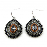 Les Tr&eacute;sors De Lily [N0747] - Boucles Cr&eacute;ateur 'Alta&iuml;' noir gris must