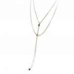 Les Tr&eacute;sors De Lily [N8211] - Collier Cr&eacute;ateur 'Scarlett' noir dor&eacute; must