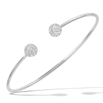 Les Tr&eacute;sors De Lily [Q1068] - h&otilde;bedane k&auml;ev&otilde;ru 'Sissi' h&otilde;bevalge (roodiumiga kaetud) - 55x50 mm 7 mm h&otilde;be