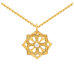 Altesse [Q7947] - kullatud kaelakee  Sissi  valge kuld - 15x15 mm valge