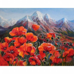 Teemanttikandid T&auml;ielikult isetegemine 5D teemantmaal, maastik lilledega ristpistes n&auml;put&ouml;&ouml; kodukaunistus 20X30CM