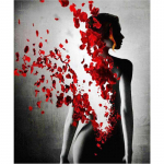 5D-teemanttikandid Teemantmaaling kroonleht Naine ristpistes T&auml;is&uuml;mmargune teemantmosaiik Kodukaunistus 20X30CM