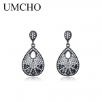 UMCHO Ehted Tilga kujuga Loodud Nano Sky Blue Topaasi klambriga k&otilde;rvar&otilde;ngad naistele s&uuml;nnip&auml;evakingitused v&otilde;lusid peened ehted